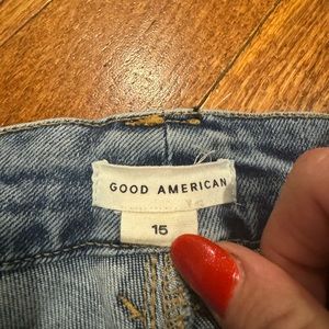 Good American Size 15 Cropped Indigo jeans